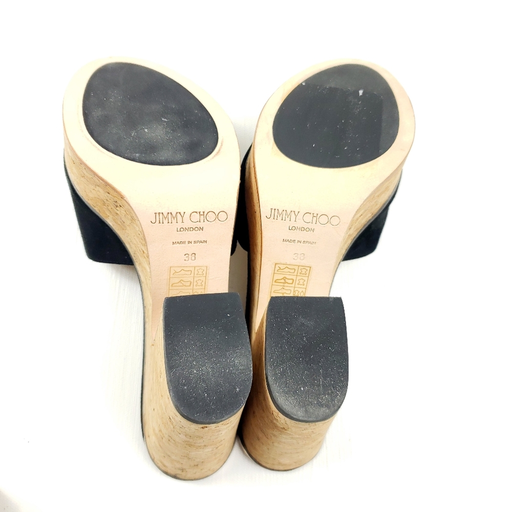 Jimmy Choo Deedee suede platform mules - Picture 6 of 16